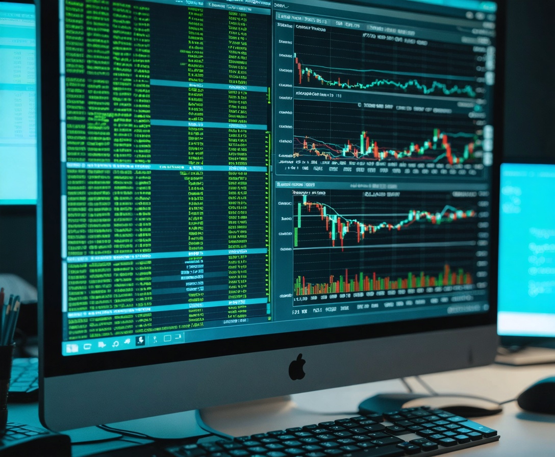 Komplexe Datenvisualisierung auf einem hochauflösenden Monitor